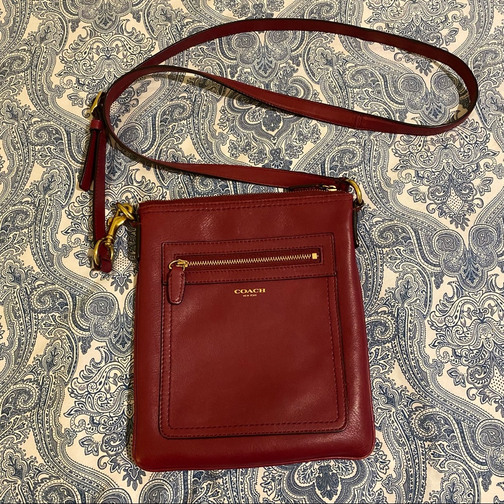 COACH Red Leather Crossbody Bag